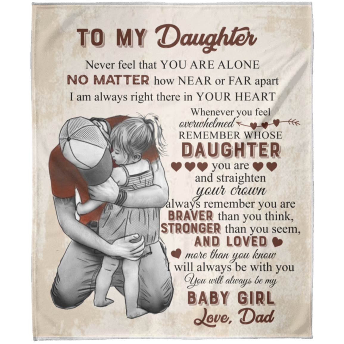 To My Daughter | FLM Arctic Fleece Blanket 50x60