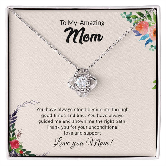 To My Amazing Mom | Thank you - Love Knot Necklace