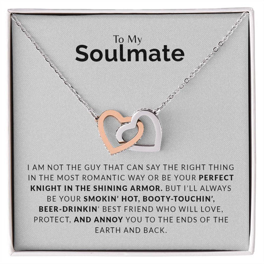 To My Soulmate | Interlocking Hearts necklace